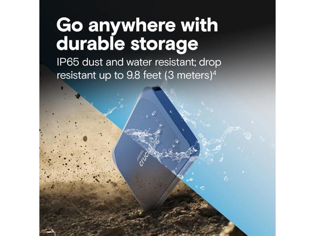 Crucial X10 2TB Portable SSD, Up to 2,100MB/s, USB 3.2 USB-C, External Solid State Drive, Compatible with Windows, Mac & Android, Durable Storage...