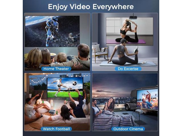 Aidie 5G WiFi and Bluetooth Projector,10000L Native 1080P Portable Outdoor Video Projector 4K Supported, Home Theater Movie Projector with Screen...