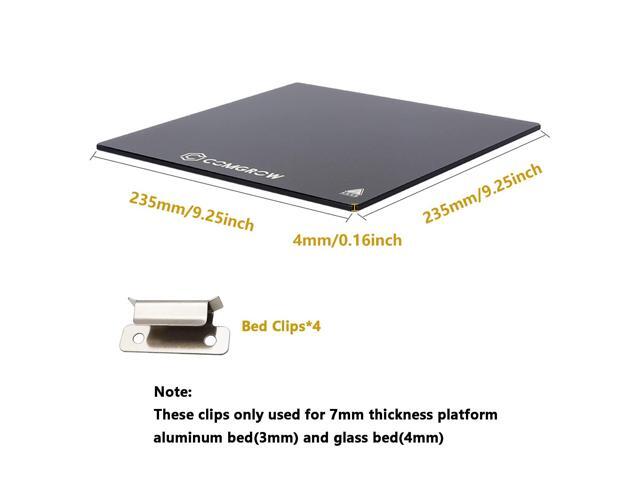 Comgrow 2PCS Ender 3 Pro Glass Bed, Upgraded Tempered Glass Plate with Bed Clips, Ender 3 Build Plate 235x235x4mm for Creality Ender 3 Pro/Ender 3...