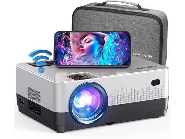 DBPOWER WiFi Projector, 9000L Full HD 1080p Video Projector with Carry Case, Support iOS/Android Sync Screen, Zoom & Sleep Timer, 4.3 LCD Home Movie. photo