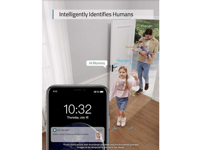 eufy Security Indoor Cam C120 Plug-in Security Camera 3 MP 2K with Wi-Fi IP Camera Voice Assistant Compatibility Night Vision Two-Way...