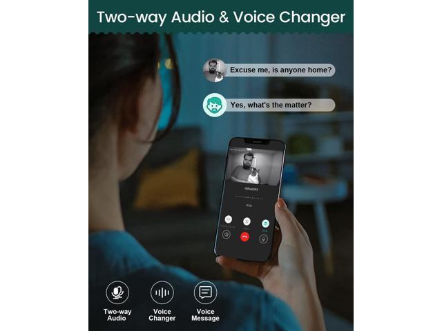 Video Doorbell Camera Wireless, EUKI Smart WiFi Door Bell Ringer Wireless with Camera, Voice Changer, Motion Detector, 1080P HD, Night Vision,...