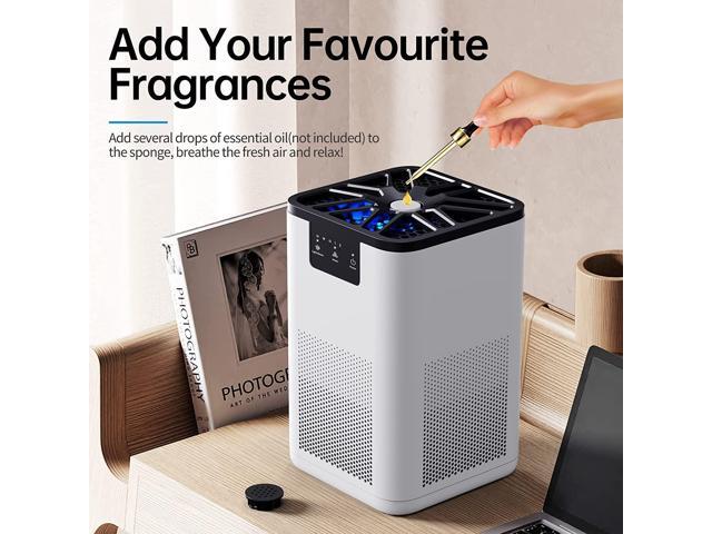 AROEVE Air Purifiers for Bedroom H13 True HEPA Air Purifier With Aromatherapy Function For Pet Smoke Pollen Dander Hair Smell 20dB Air Cleaner For...