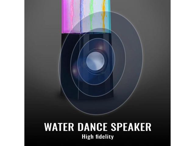 Aoboo Led Color Computer Water Speakers with Light, USB Dancing Fountain Light Show Sound Speakers, 3.5mm Interface,Suitable for Laptop Speakers,...