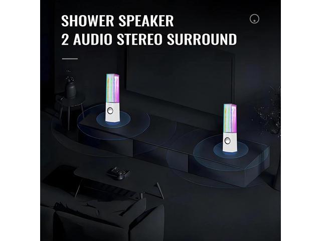 Aoboo Led Color Computer Water Speakers with Light, USB Dancing Fountain Light Show Sound Speakers, 3.5mm Interface,Suitable for Laptop Speakers,...