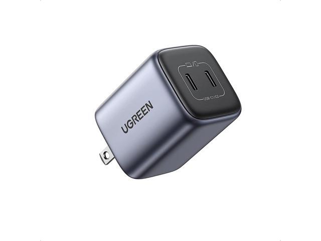UGREEN 45W Dual USB C Wall Charger, Nexode GaN Mini Charger Block 2 Ports Compatible with iPhone 14 Pro Max, iPad Pro/Air, MacBook Air M2, Samsung...