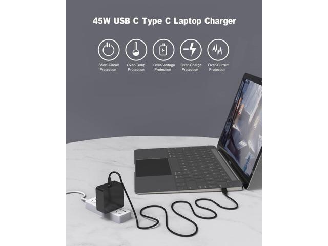 45W USB Type C Laptop Charger Fit for Samsung Chromebook 4 4+ Plus XE310XBA XE350XBA XE513C24 XE520QAB XE521QAB W16-030N1A PA-1300-87 Laptop Power...