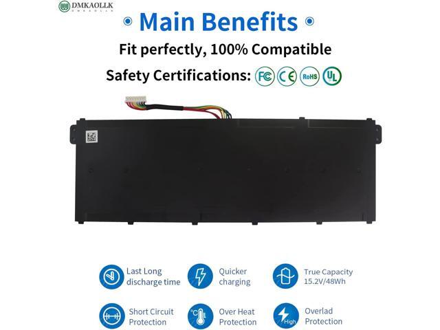 AC14B8K Battery for Acer Predator Helios 300 N17C1 PH315-51 PH315-52 G3-571 G3-572 N18Q13 Nitro 5 AN515 AN515-53 AN515-54 Aspire R5-471T R5-571T...