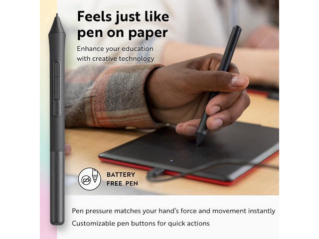 One by Wacom Small Graphics Drawing Tablet 8.3 x 5.7 Inches, Portable Versatile for Students and Creators, Ergonomic 2048 Pressure Sensitive Pen...