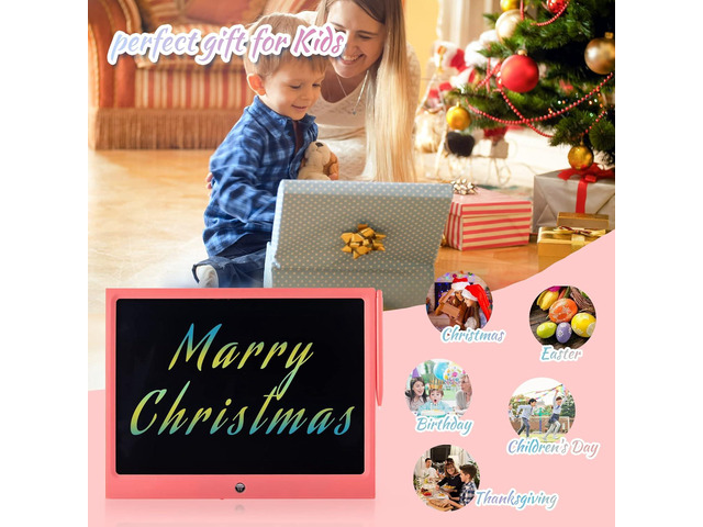 LCD Writing Tablet for Kids, 15 Inch Colorful Electronic Doodle Board, Educational Learning Kids Drawing Tablet Toys, Christmas Birthday Gift for 3...