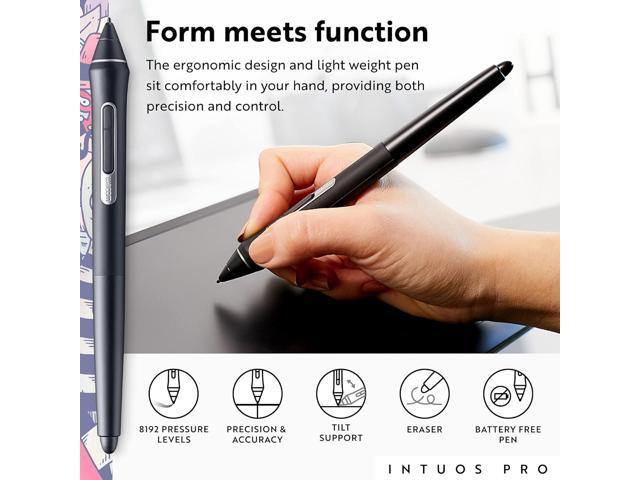 Wacom Intuos Pro Small Bluetooth Graphics Drawing Tablet, 6 Customizable ExpressKeys, 8192 Pressure Sensitive Pro Pen 2 Included, Compatible with...