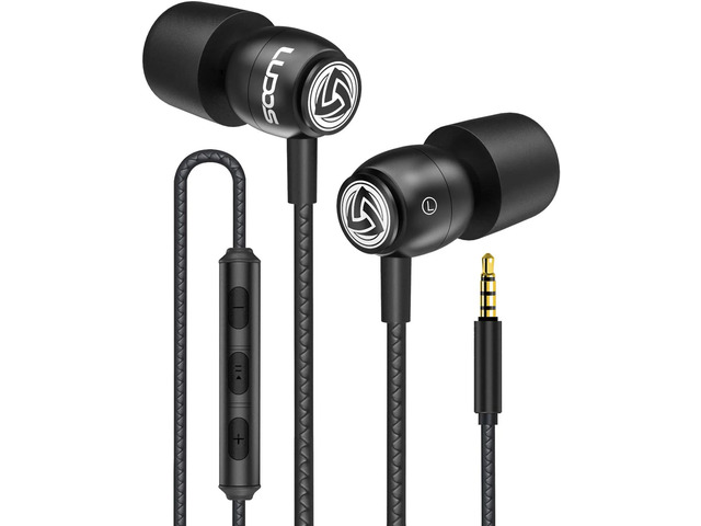 Wired Earbuds in Ear, Noise Isolating Headphones with Microphone, Earphones with Mic and Volume Control, Memory Foam, Bass Ear Buds Compatible with...