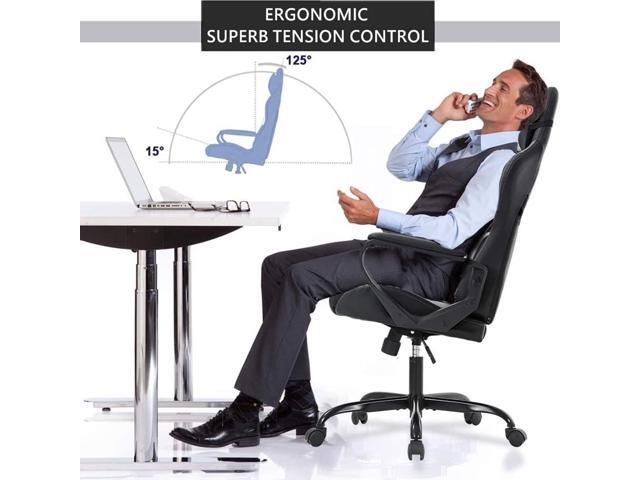 Gaming Chair High-Back Office Chair Ergonomic Video Game Chairs Height Adjustable Reclining Computer Chair with Lumbar Support Armrest Headrest...