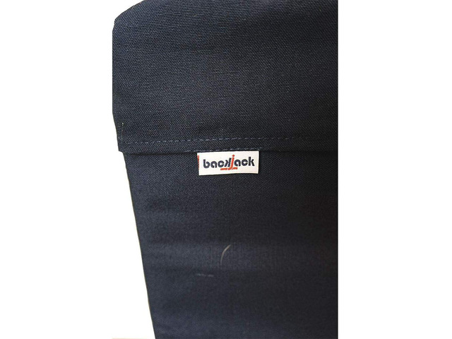 Original BackJack-Made in The USA- Black Cotton Fabric Lightweight Floor Seating Chair for Gaming, Families, Parents, Daycare, Back Support,...