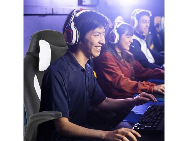 Massage Gaming Chair Ergonomic Office Chair High Back Desk Chair PU Leather Executive Chair with Lumbar Support Headrest Armrest PC Racing Computer...