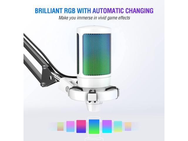 Streaming Gaming USB Microphone Kit, PC Condenser RGB Mic on PS4/PS5, Plug and Play for Music Recording, Online Game, Discord, Twitch, with Pop...
