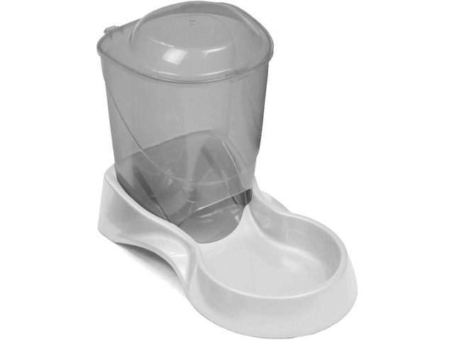 Pets Small Gravity Auto Feeder for Cats/Dogs, 3 Pound Capacity GRAY