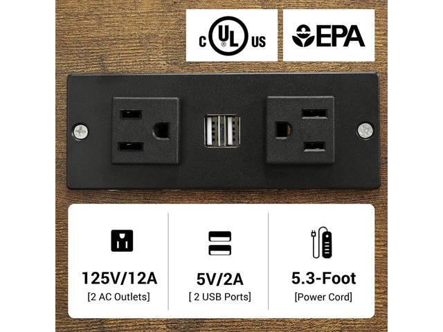 98' Home Office Desk, 2 Person Computer Desk with Letter/A4 File Drawer & Power Strip with USB, Double Long Desk for Home Office with Storage...