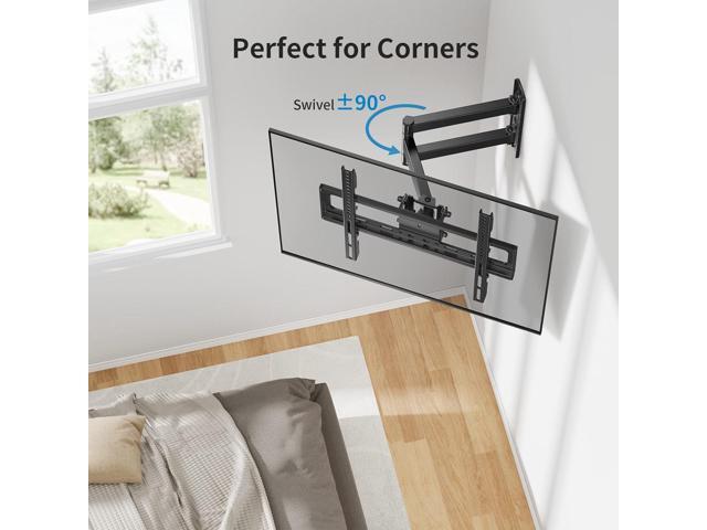 Pipishell Full Motion TV Wall Mount for Most 26-60 inch Flat & Curved TVs up to 77 lbs, Adjustable Bracket Height, Single Articulating Arm,...