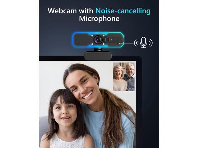 NBPOWER 1080P 60FPS Streaming Camera Webcam with Microphone and Fill RGB Light,Autofocus,Work with Laptop/Desktop Computer/Winsdows/Mac OS/PC...