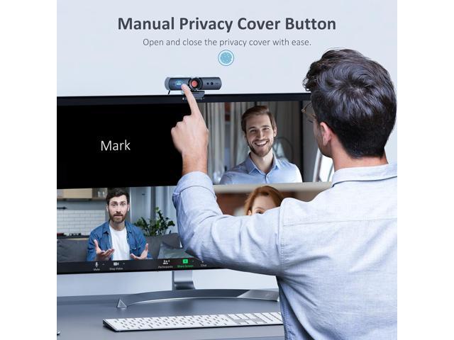 NexiGo HelloCam, 1080P Webcam with Windows Hello, True Privacy, Automatic Electronic Shutter, Computer Camera, Microphone, Facial Enhancement, HD...