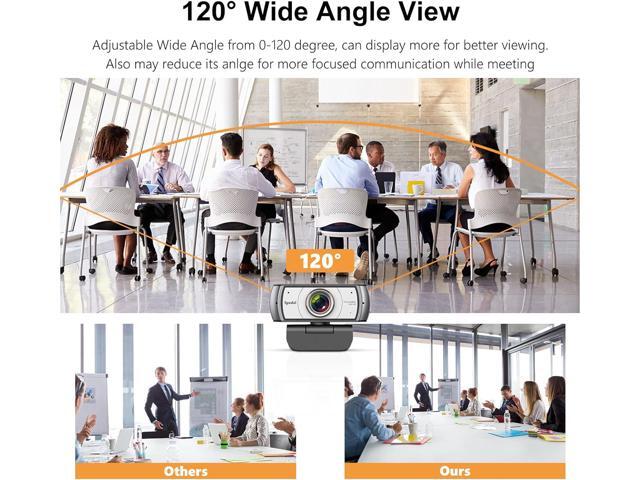 Wide Angle Webcam,120 Degree Large View Spedal 920 Pro Video Conference Camera, Full HD 1080P Live Streaming Web Cam with Built-in Microphone, USB...