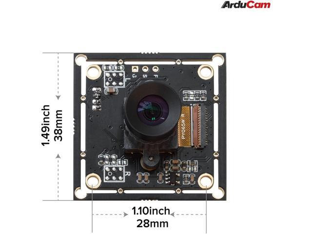 Arducam 100fps Mono Global Shutter USB Camera, 720P OV9281 UVC Webcam Module with Low Distortion M12 Lens Without Microphones, for Computer,...