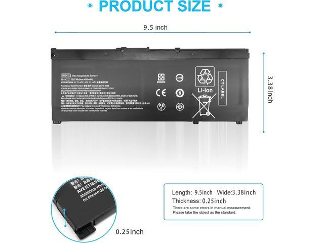 SR04XL SR03XL 917724-855 Battery for HP Omen 15 15-dc0xxx 15-dc1xxx 15-ce0xx 15-cb0xx Series 15-ce198wm 15-ce019dx 15-ce020a 15t-cb2000 15-dc0051nr...