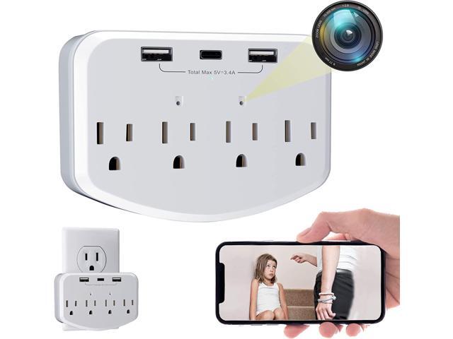Updated Hidden Cameras Spy Cam Wall Charger WiFi HD 1080P Charger Outlet Spy Cameras Hidden Camera with Video Indoor Security Camera Wireless...