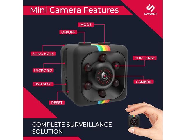 Mini Security Camera- Tiny Motion Sensor Camera- Night Vision- Nanny Cam Hidden Camera- Indoor & Outdoor Camera- Smart Home Devices- Wireless...