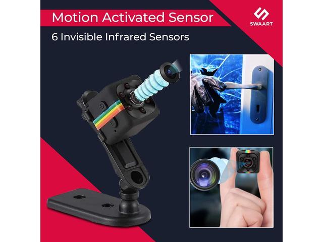 Mini Security Camera- Tiny Motion Sensor Camera- Night Vision- Nanny Cam Hidden Camera- Indoor & Outdoor Camera- Smart Home Devices- Wireless...