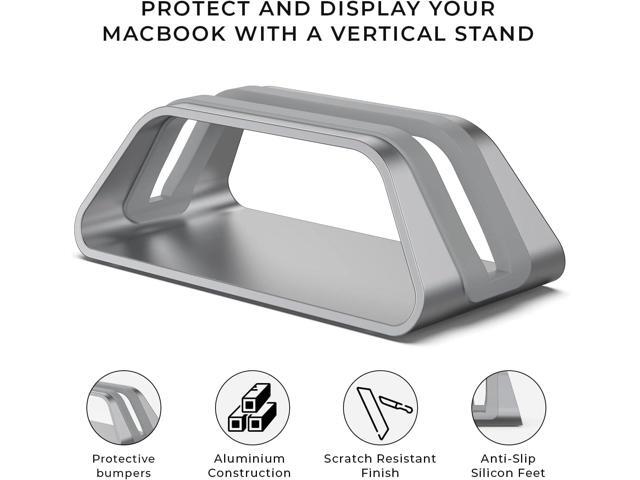 HumanCentric Vertical Laptop Stand Compatible with MacBook Pro and MacBook Air, Holder for Personal Computer Desk Stand, Aluminium, Exchangeable...