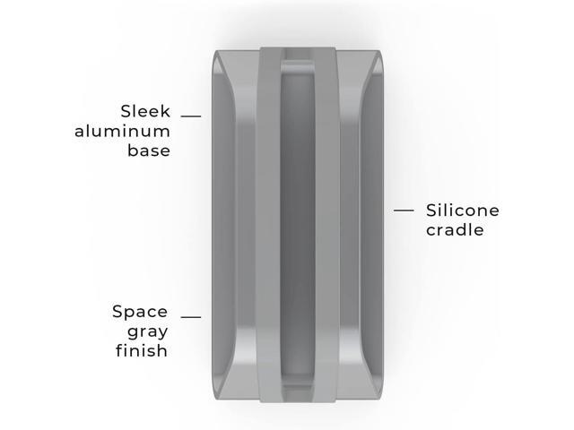 HumanCentric Vertical Laptop Stand Compatible with MacBook Pro and MacBook Air, Holder for Personal Computer Desk Stand, Aluminium, Exchangeable...