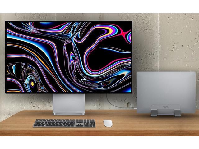 Psitek Aluminum Vertical Laptop Stand Dock Holder, Space-Saving Upright Storage for All MacBook and Laptops, Adjustable Slot Width (10-30mm/0.4-1.2...