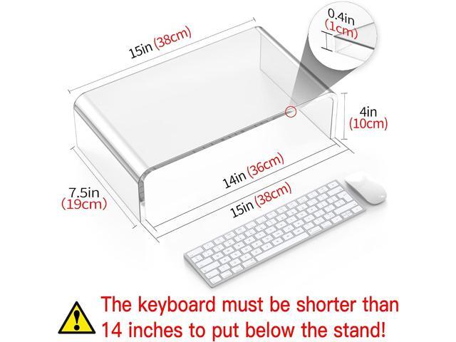 Acrylic Monitor Stand Riser Clear Laptop Stand for Desk Acrylic Monitor Riser for Desk Accessories Aesthetic Laptop Riser Clear Computer Stand...