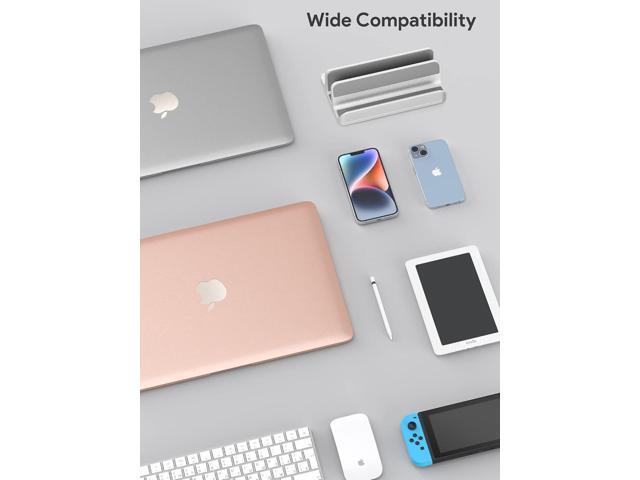 JARLINK 2-in-1 Design Vertical Laptop Stand Holder, Aluminum Laptop Stand for Desk with Adjustable Dock, Space-Saving Organizer for All MacBook,...