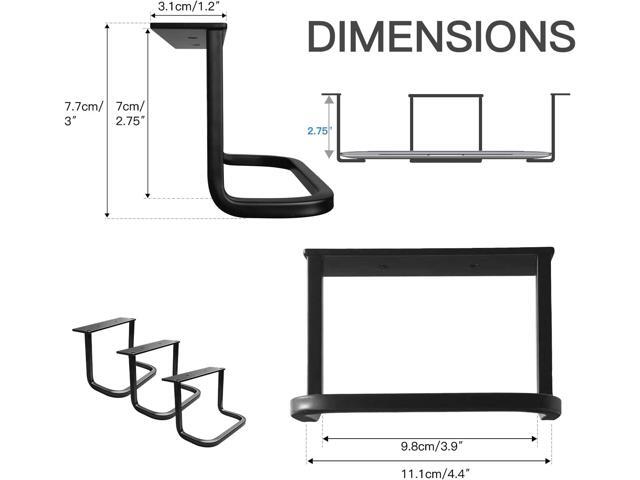Under Desk Laptop Mount, Laptop Under Desk Mount 2.7 inches Tall Effective Space, Aluminum Under Desk Laptop Holder Rack for Laptop MacBook Dell...