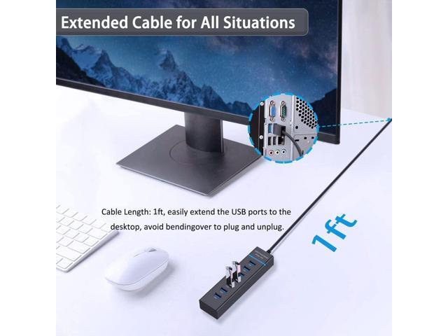 USB Hub 3.0, VIENON 7-Port USB Data Hub Splitter for Laptop, PC, MacBook, Mac Pro, Mac Mini, iMac, Surface Pro and More USB Devices