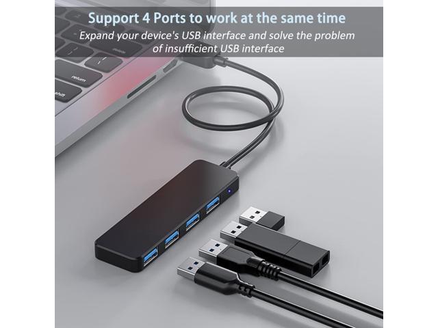 USB Hub, VIENON 4-Port USB 3.0 Hub USB Splitter USB Expander for Laptop, Xbox, Flash Drive, HDD, Console, Printer, Camera,Keyborad, Mouse-3.3ft