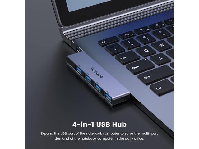 USB Hub for Laptop,MOGOOD USB Hub 3.0 USB Splitter Ultra-Slim Data USB Hub [Charging Not Supported] Multi USB Port Expander USB Adapter Station for...