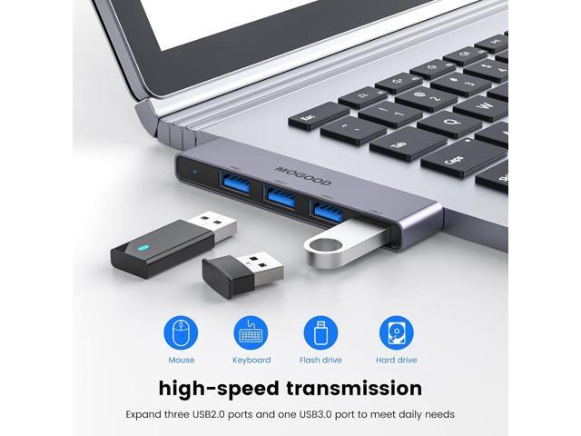 USB Hub for Laptop,MOGOOD USB Hub 3.0 USB Splitter Ultra-Slim Data USB Hub [Charging Not Supported] Multi USB Port Expander USB Adapter Station for...