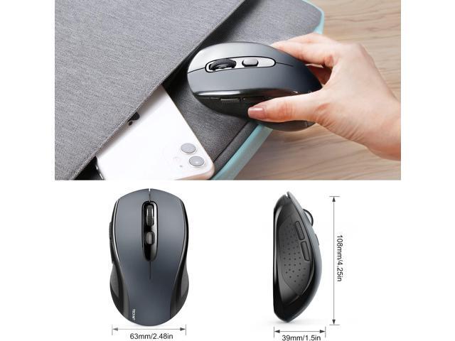 TECKNET Bluetooth Wireless Mouse, 3 Modes Bluetooth 5.0 & 3.0 Mouse 2.4G Wireless Portable Optical Mouse with USB Nano Receiver, 2400 DPI for...