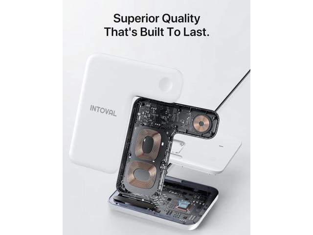 Intoval Charging Station for Apple iPhone/iWatch/Airpods, 3 in 1 Wireless Charger for iPhone15/14/13(Pro, Pro Max) 12/11/XS/XR,...