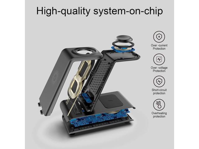 Wireless Charging Station for Samsung Wireless Charger Stand Magnet Galaxy Watch 6 40/44/43/47/5 Pro/4/3 Active 2/1 Galaxy...