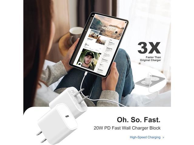 LCGENS USB C Wall Charger, 2-Pack 20W Fast Charger Block, Type C PD Power Delivery Charging Block Plug for iPhone 11/12/13/14/15/16/Pro Max,...