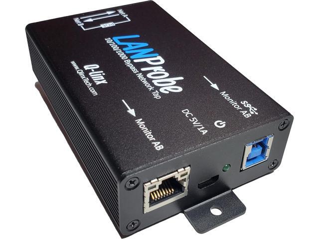 LANProbe 10/100/1000 Gigabit Ethernet/USB Bypass Network Tap