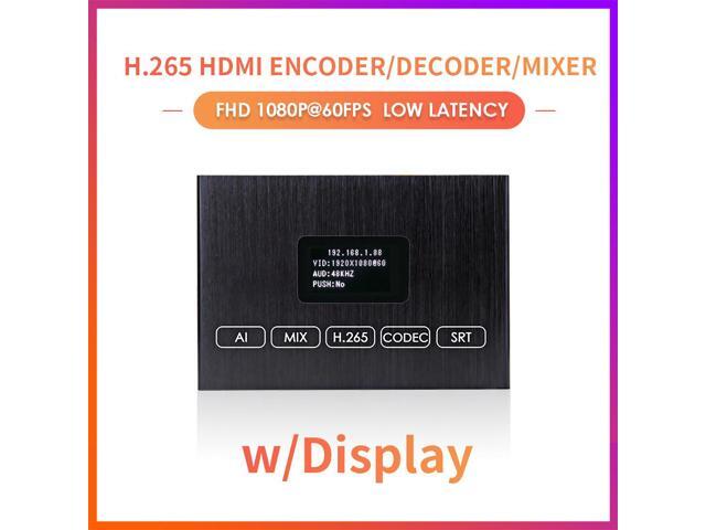 EXVIST H.265 1080P HDMI Video Encoder/Decoder w/Screen, USB2.0 for 1080P Webcam, Video Decoding from RTSP/RTMP/TS Stream, Compatible with ONVIF/HK,...