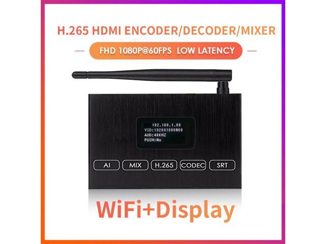 EXVIST H.265 1080P WiFi HDMI Video Encoder/Decoder w/Screen, USB2.0 for 1080P Webcam, Network Stream Video Decoder, Compatible with ONVIF/HK, Live...