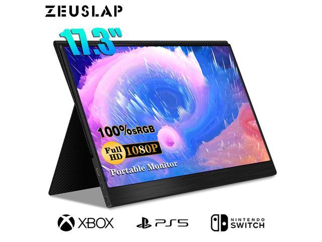 ZEUSLAP Z17P 17.3 Inch 100%sRGB Portable Gaming Monitor, 1080P FHD 60Hz Screen for PS4 PS5 Switch Xbox Game Consoles Extend Screen PC Sub Display
