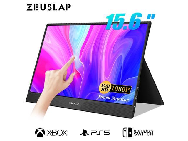 ZEUSLAP Z15ST 15.6Inch Touchscreen Portable Monitor, 1920x1080 60hz Full HD IPS Screen Computer Gaming Monitor with HDMI-compatible +USB-C Ports.